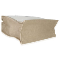 Saint Laurent Beige Linen Rive Gauche Tote Handbag clasp