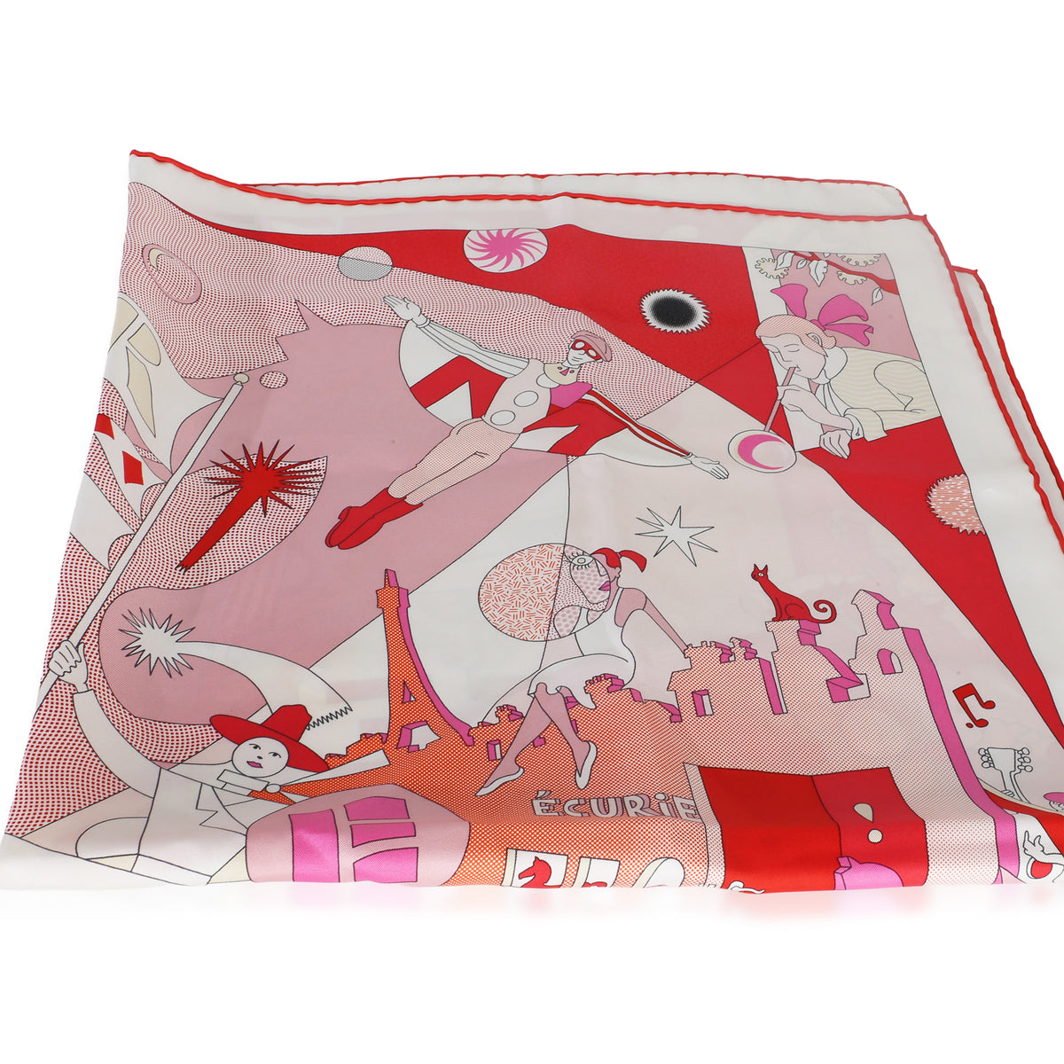 Hermès Pink Multicolor Ça Decoiffe Silk Scarf 90 3