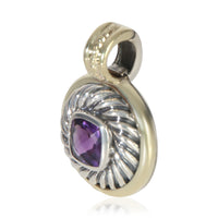 David Yurman Yellow Gold & Sterling Silver Amethyst Albion Pendant sv