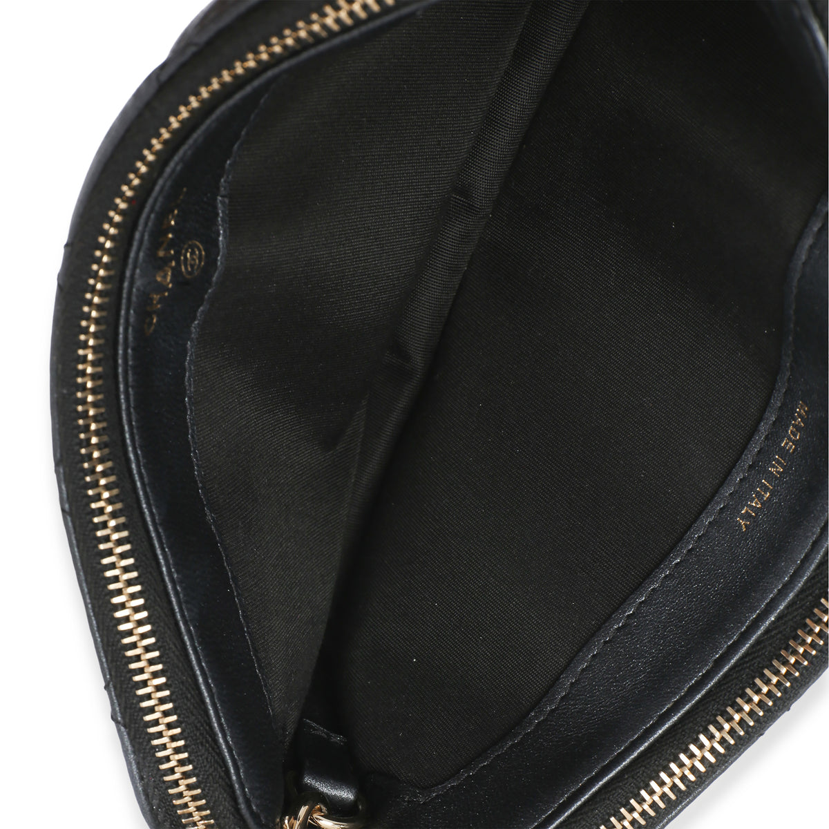 Chanel Black Quilted Lambskin Pearl CC Double Zip Clutch With Chain Handbag ad1