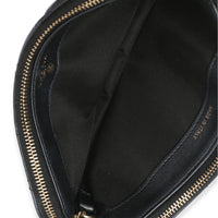 Chanel Black Quilted Lambskin Pearl CC Double Zip Clutch With Chain Handbag ad1