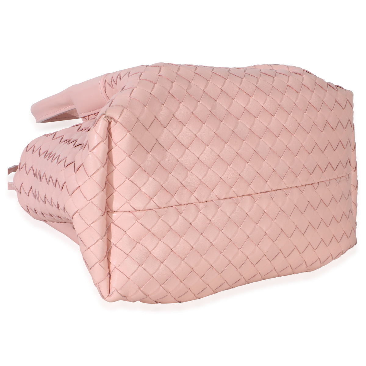 Bottega Veneta Rose Nappa Intrecciato Small Pinacoteca Tote Handbag clasp