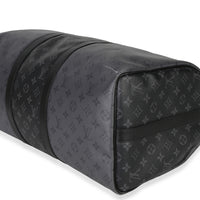 Louis Vuitton Reverse Monogram Eclipse Canvas Keepall Bandouliere 50 Handbag clasp