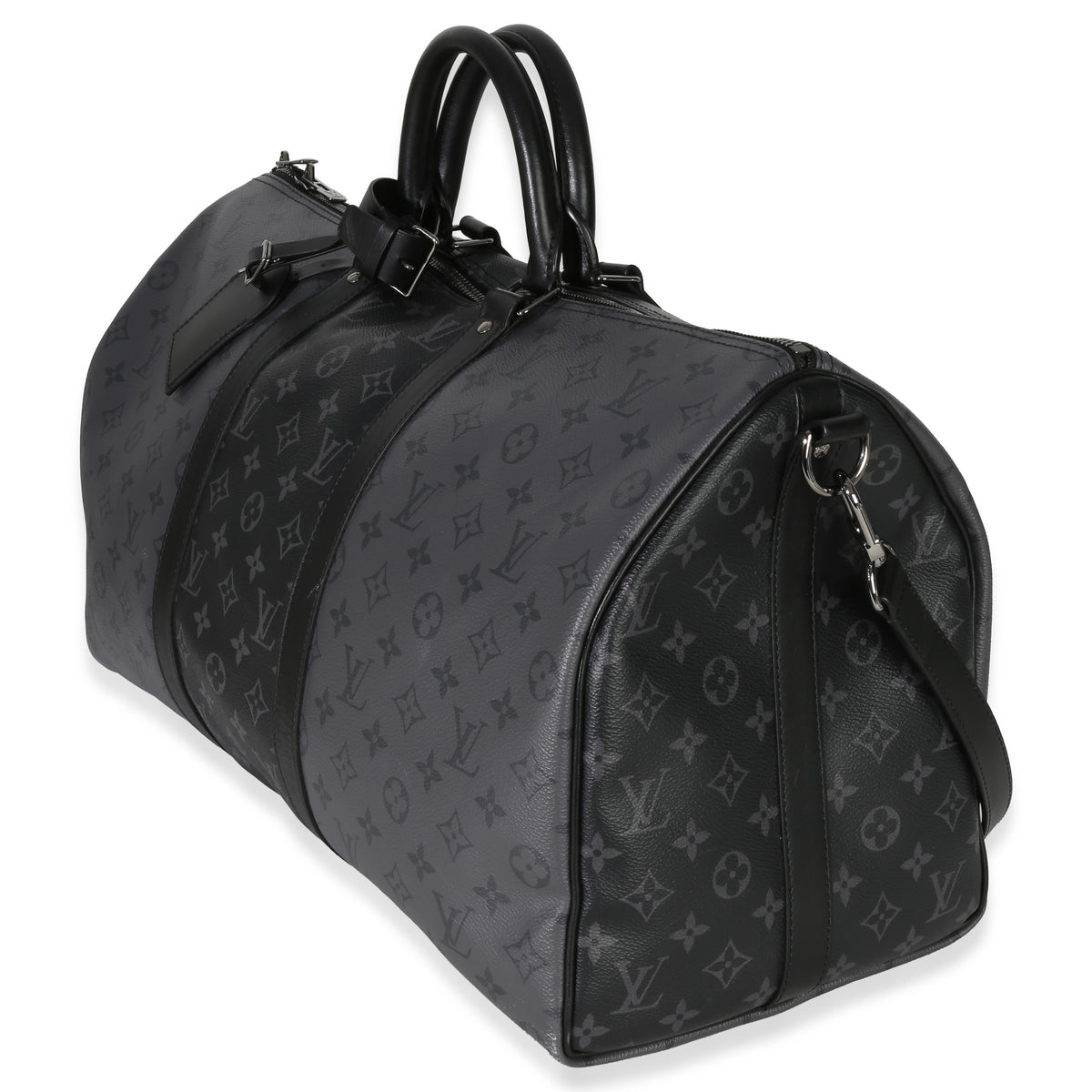 Louis Vuitton Reverse Monogram Eclipse Canvas Keepall Bandouliere 50 Handbag fv