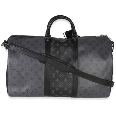 Louis Vuitton Reverse Monogram Eclipse Canvas Keepall Bandouliere 50 Handbag id