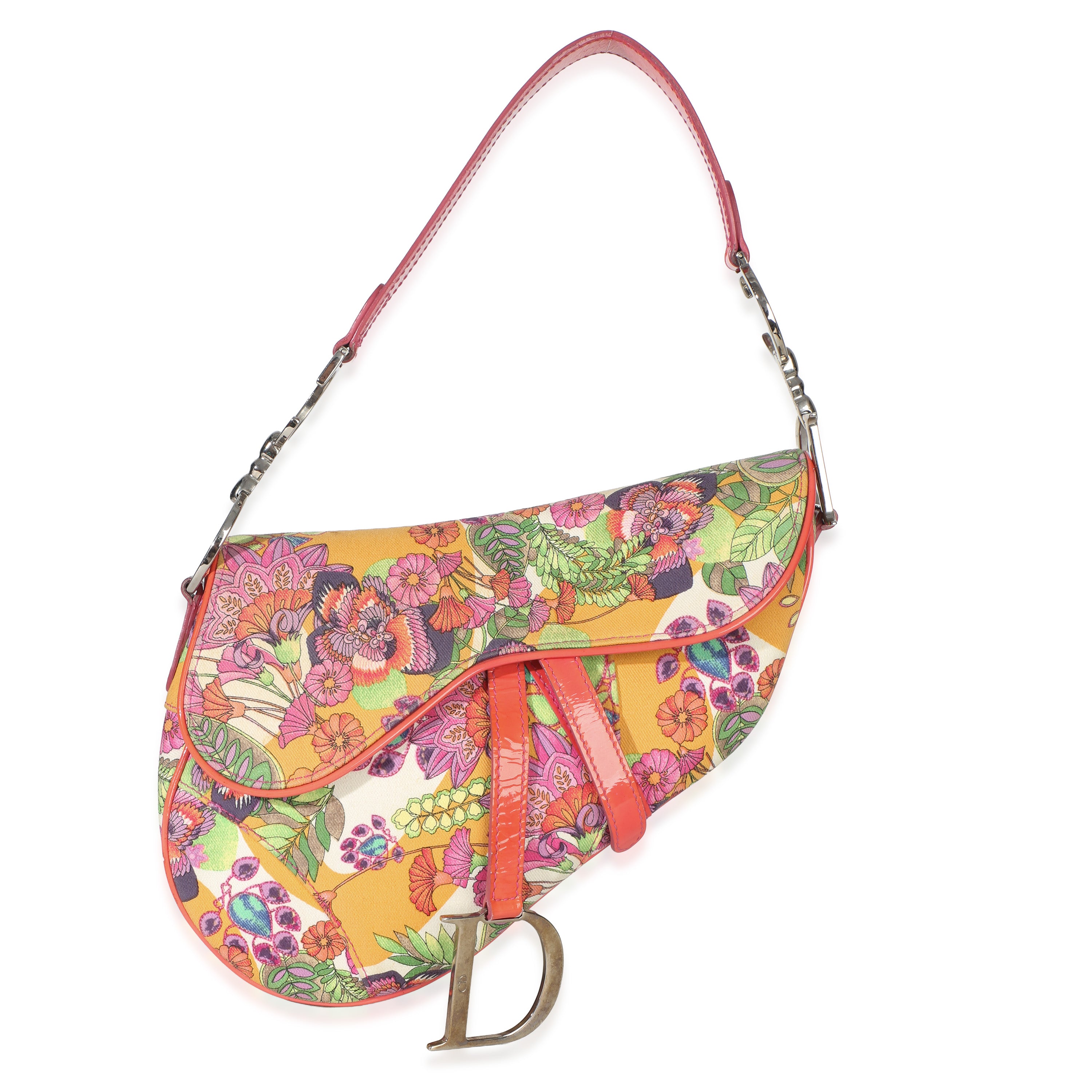 【24kcat】Dior HAWAII GLAMOUR mule Christian Dior Multicolor Canvas Floral Hawaii Glamour Medium
