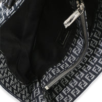 Fendi Vintage Black FF Canvas Zucchino Tote Handbag stamp