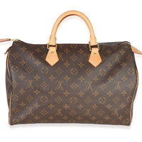 Louis Vuitton Monogram Canvas Speedy 35 Handbag bv