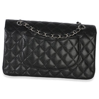 Chanel Black Quilted Caviar Medium Classic Double Flap Handbag Handbag bv