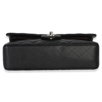 Chanel Black Quilted Caviar Medium Classic Double Flap Handbag Handbag stamp