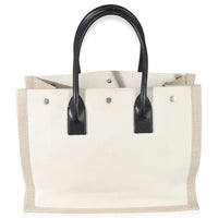 Saint Laurent Beige Linen Rive Gauche Tote Handbag bv