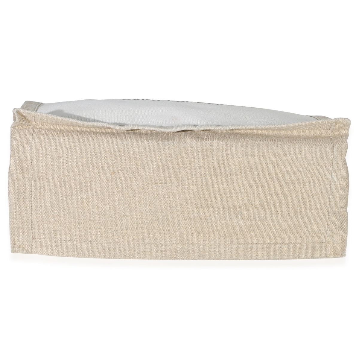 Saint Laurent Beige Linen Rive Gauche Tote Handbag stamp