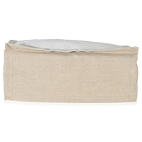 Saint Laurent Beige Linen Rive Gauche Tote Handbag stamp