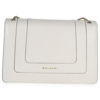 BVLGARI Bvlgari White Smooth Calfskin Serpenti Forever Shoulder Bag Handbag bv