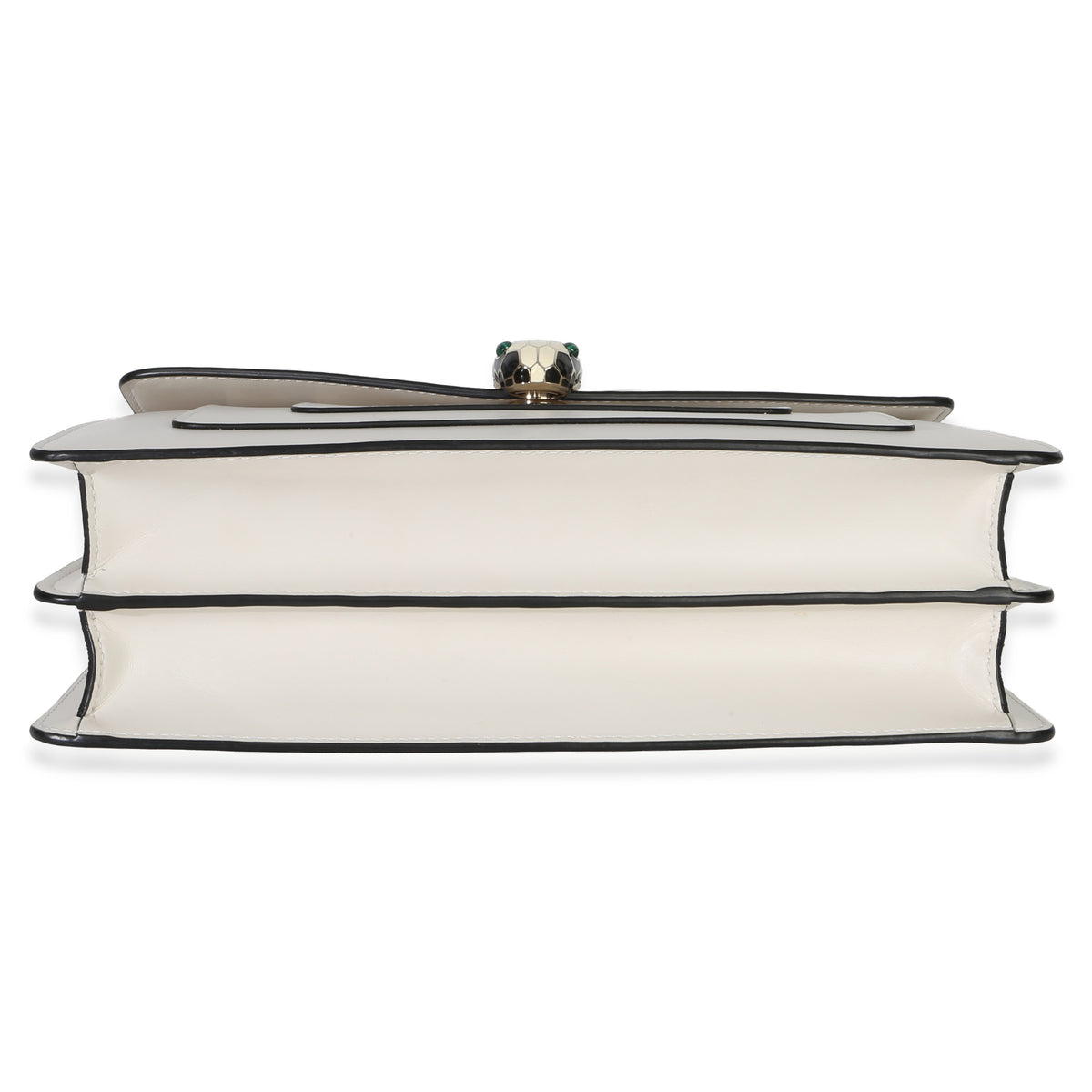 BVLGARI Bvlgari White Smooth Calfskin Serpenti Forever Shoulder Bag Handbag stamp