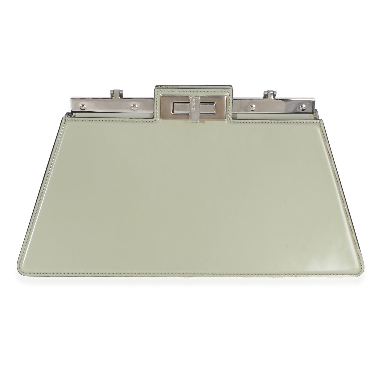 Fendi Sage Patent Medium Peekaboo Cut Chain Shoulder Bag Handbag bv