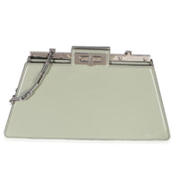 Fendi Sage Patent Medium Peekaboo Cut Chain Shoulder Bag Handbag fv