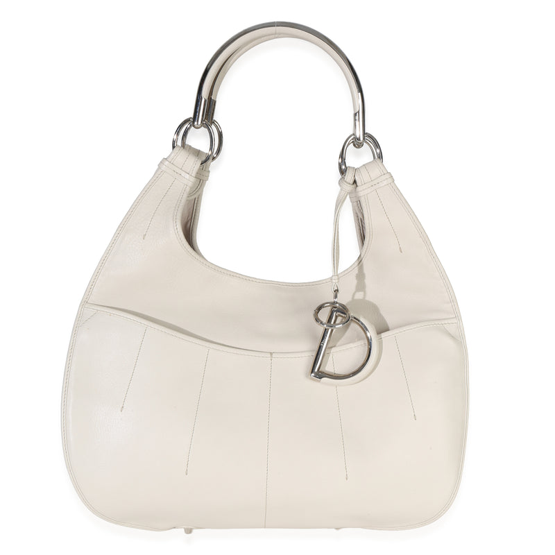 Christian Dior Vintage Cream Calfskin Brandy 61 Hobo Handbag id