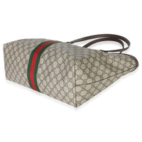 Gucci Beige GG Supreme Canvas Medium Ophidia Tote Handbag box