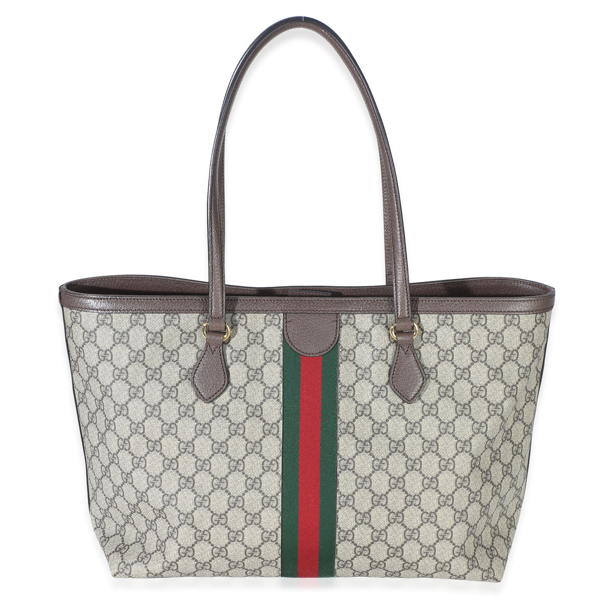 Gucci Beige GG Supreme Canvas Medium Ophidia Tote Handbag bv