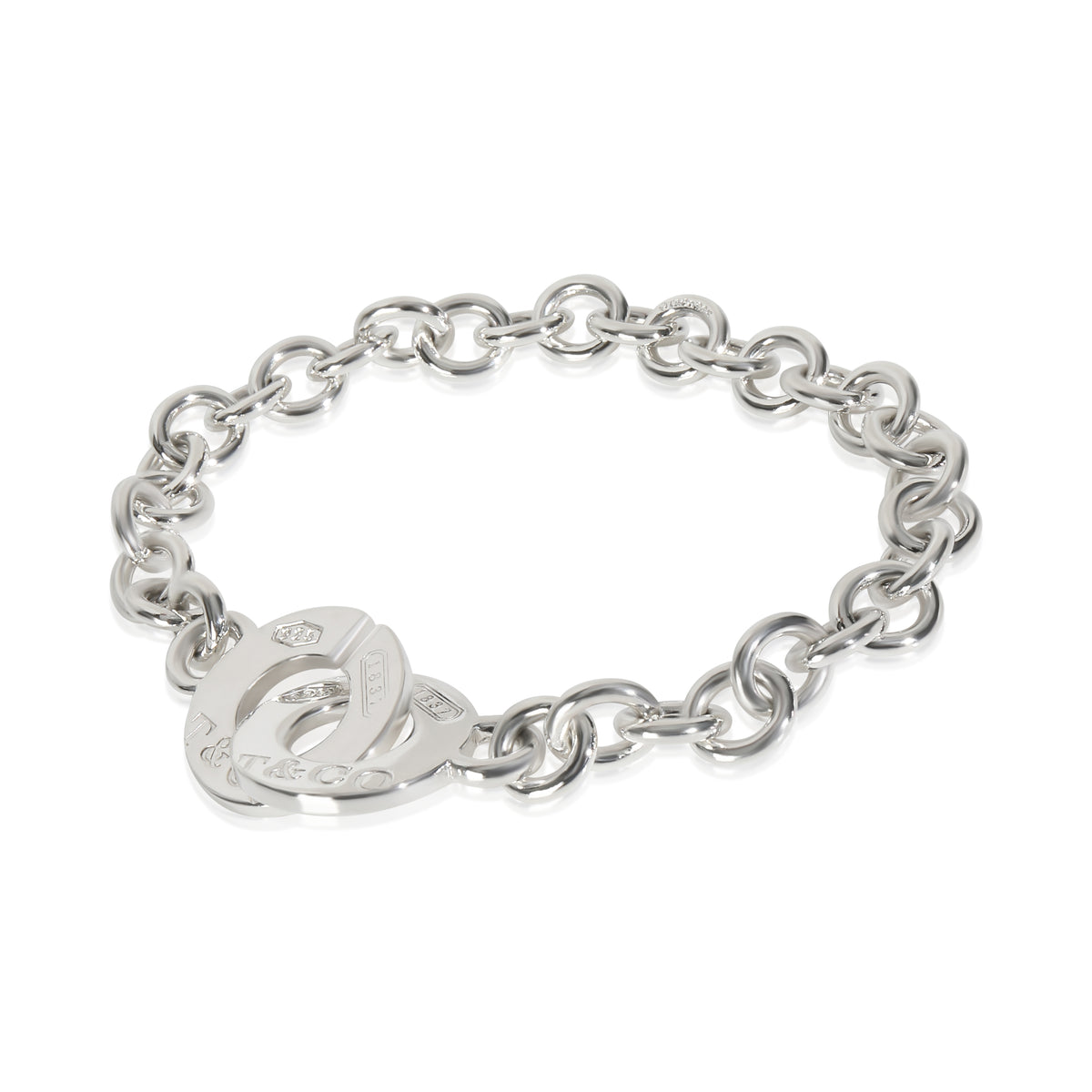 Tiffany & Co. Sterling Silver  1837 Interlocking Circle Bracelet sv