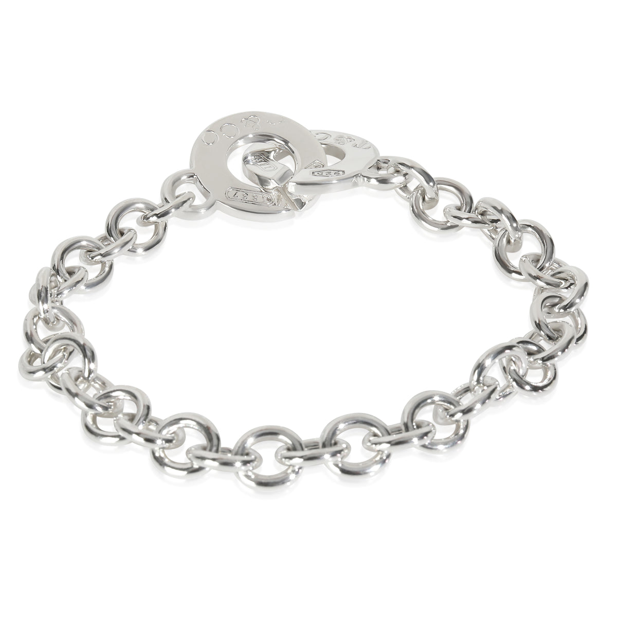 Tiffany & Co. Sterling Silver  1837 Interlocking Circle Bracelet pv