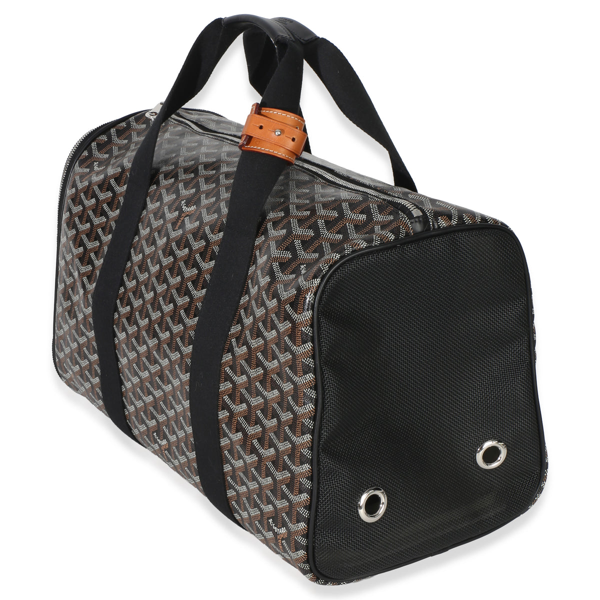 Goyard Black ine Sac Voltigeur Pet Carrier MM Handbag sv