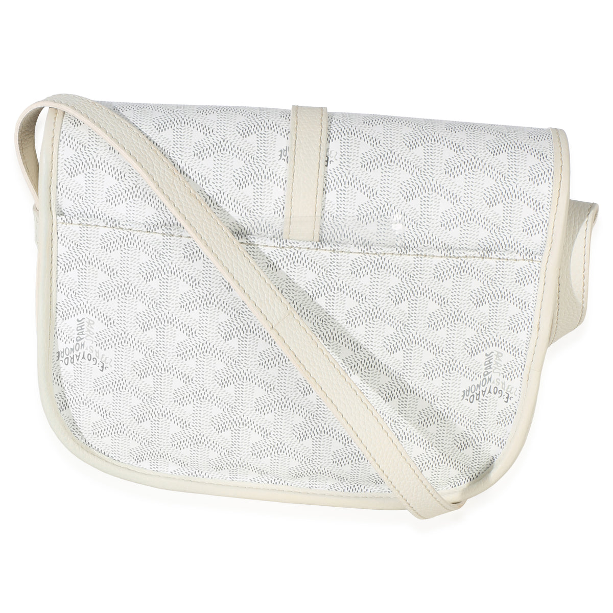 Goyard White ine Canvas Belvedere II PM Handbag bv