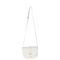 Goyard White ine Canvas Belvedere II PM Handbag stamp