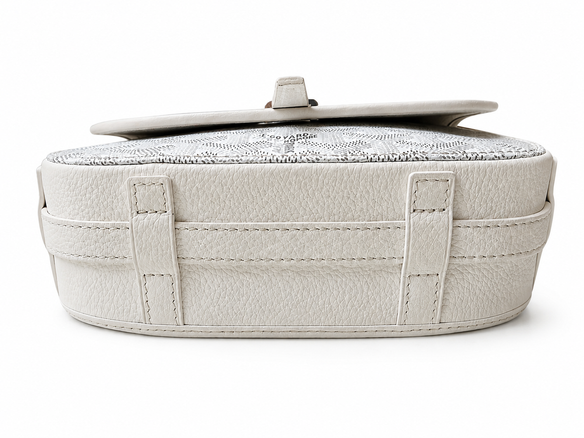 Goyard White ine Canvas Belvedere II PM Handbag