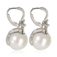 Tiffany & Co. Platinum Pearl and Diamond Victoria Earrings pv