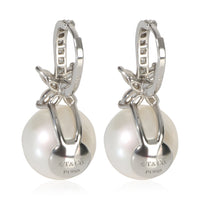 Tiffany & Co. Platinum Pearl and Diamond Victoria Earrings bv