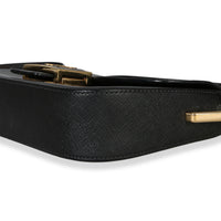 Prada Black Saffiano Lux Leather Embleme Flap Shoulder Bag Handbag box