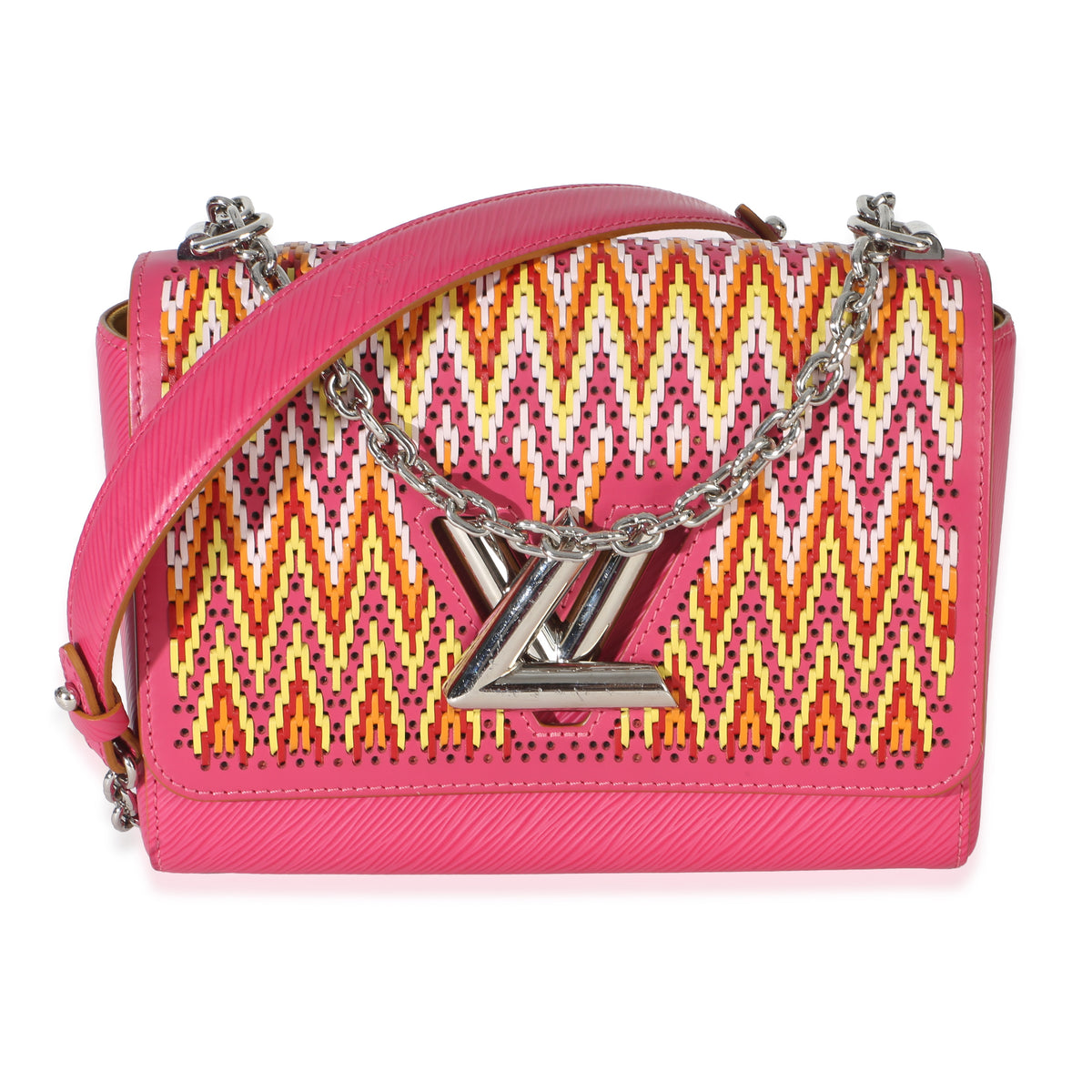 Louis Vuitton Pink Multicolor Stitch Epi Twist MM Handbag fv