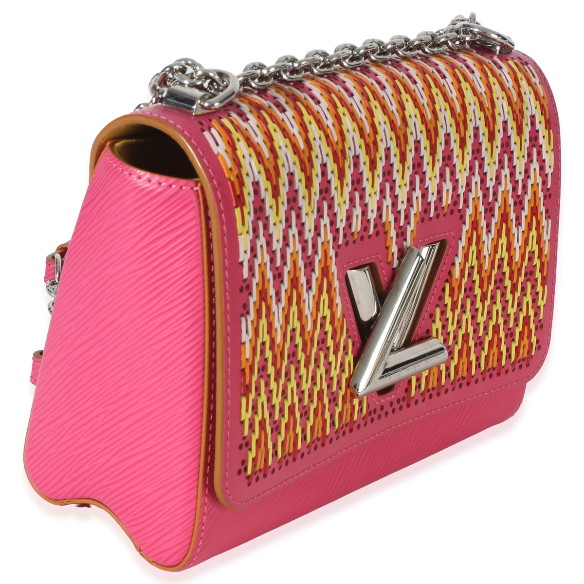 Louis Vuitton Pink Multicolor Stitch Epi Twist MM Handbag pv