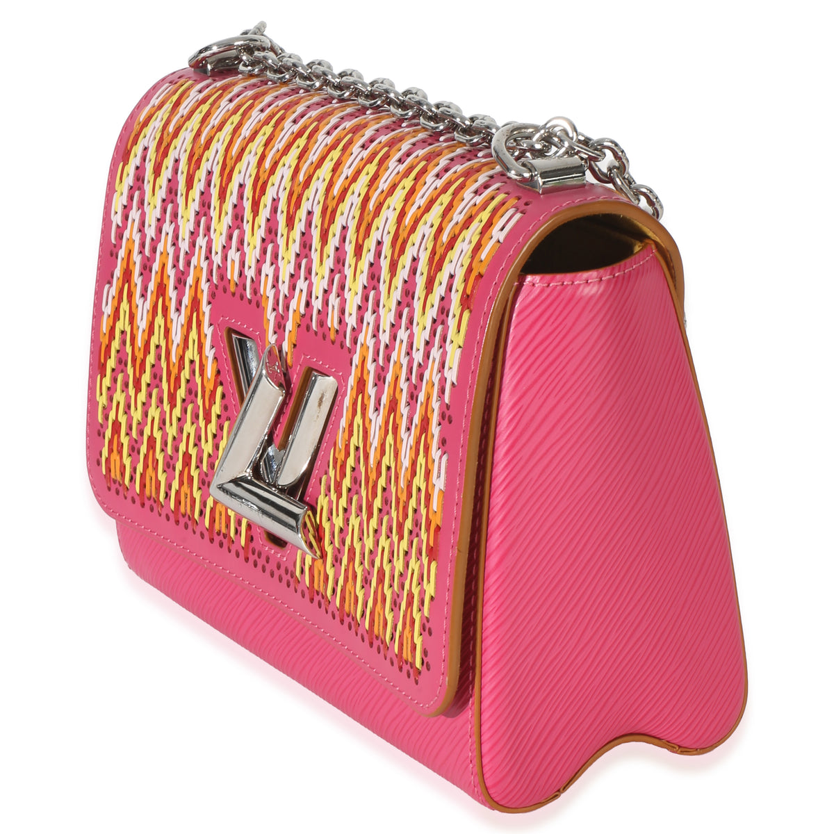 Louis Vuitton Pink Multicolor Stitch Epi Twist MM Handbag sv
