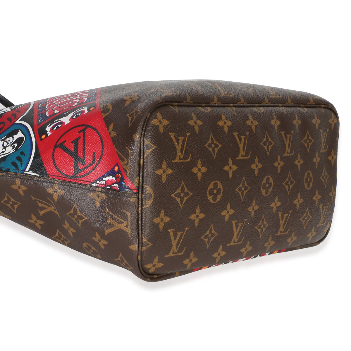 Louis Vuitton Red Multicolor Monogram Canvas Kabuki Neverfull MM Handbag clasp