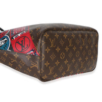 Louis Vuitton Red Multicolor Monogram Canvas Kabuki Neverfull MM Handbag clasp