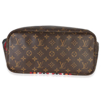 Louis Vuitton Red Multicolor Monogram Canvas Kabuki Neverfull MM Handbag stamp
