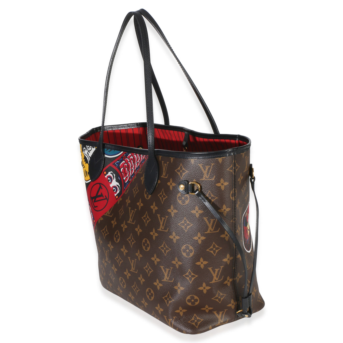 Louis Vuitton Red Multicolor Monogram Canvas Kabuki Neverfull MM Handbag sv