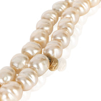 Chanel Gold Plated  Vintage 1981 Faux Baroque Pearl Necklace sv