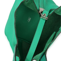 Hermès Vert Jade Menthe Clemence Matte Alligator Touch Picotin Lock 18 PHW Handbag av