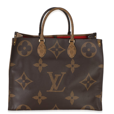 Louis Vuitton Reverse Monogram Canvas Onthego GM Handbag fv
