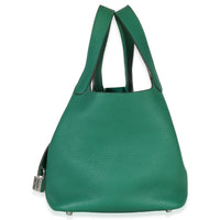 Hermès Vert Vertigo Clemence Picotin Lock 18 PHW Handbag bv