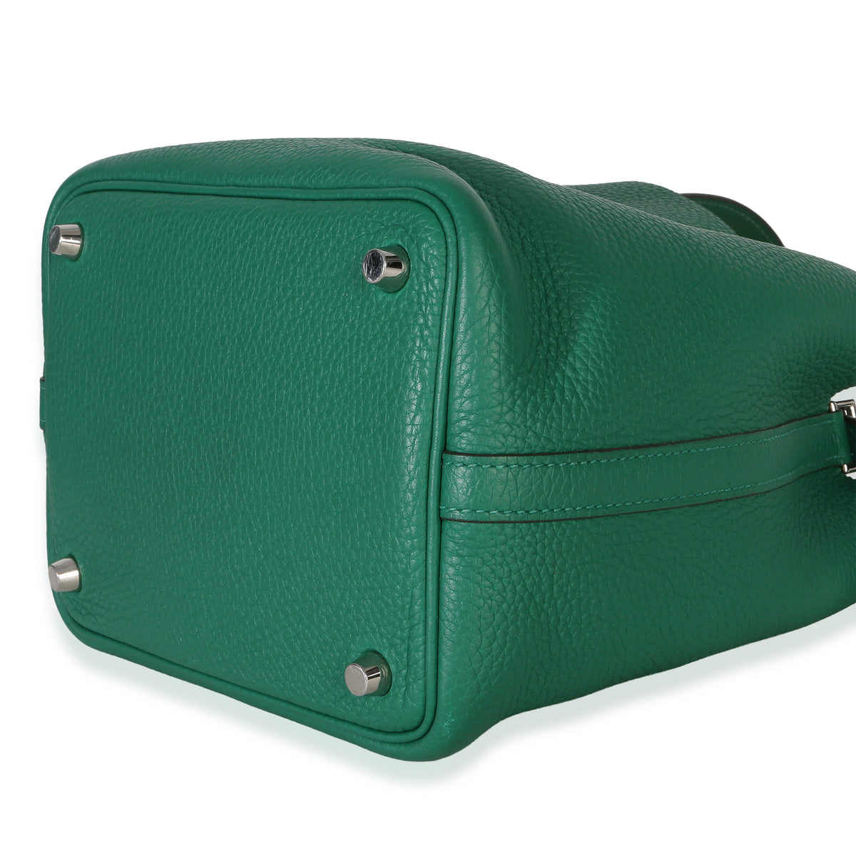 Hermès Vert Vertigo Clemence Picotin Lock 18 PHW Handbag clasp