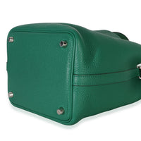 Hermès Vert Vertigo Clemence Picotin Lock 18 PHW Handbag clasp