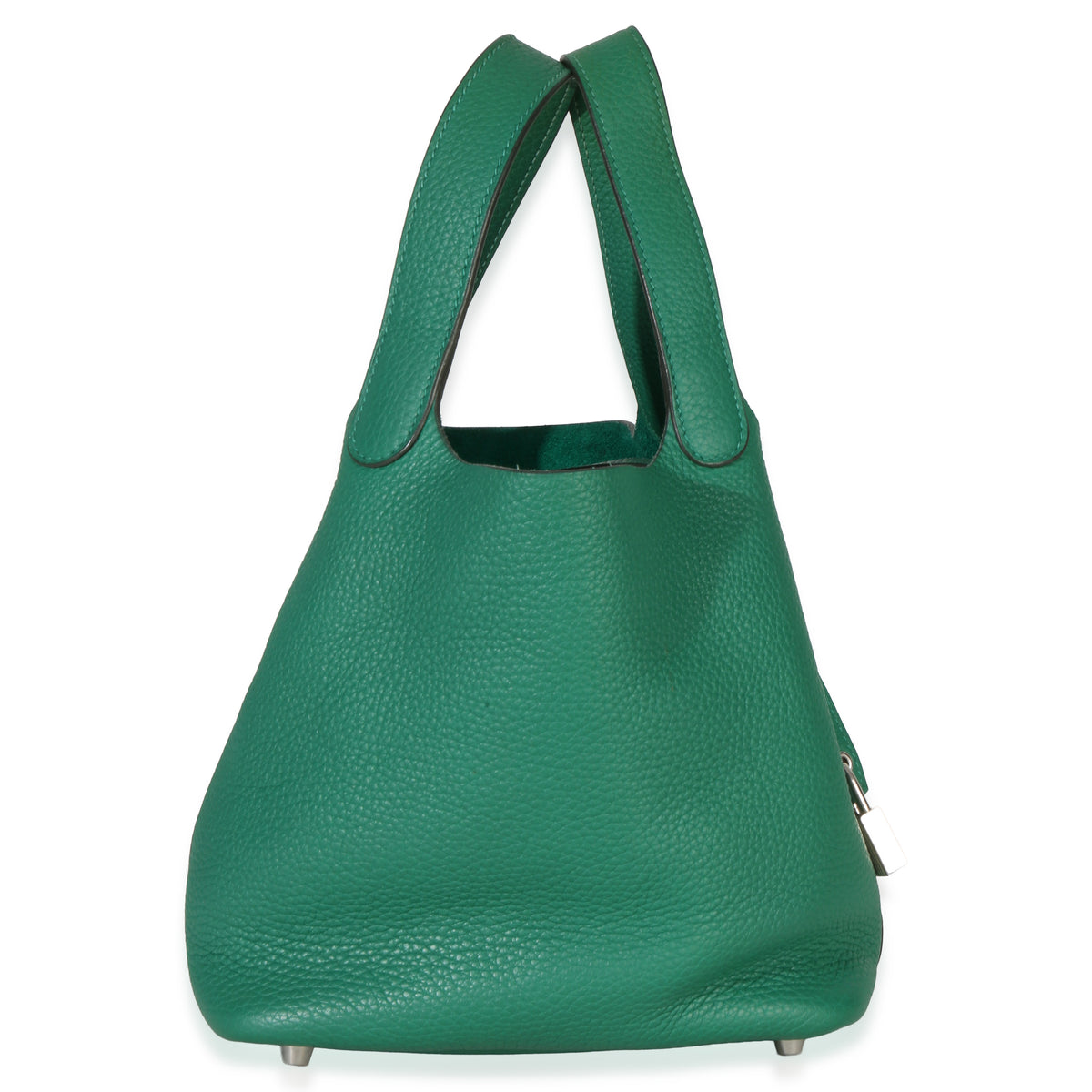 Hermès Vert Vertigo Clemence Picotin Lock 18 PHW Handbag stamp