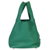 Hermès Vert Vertigo Clemence Picotin Lock 18 PHW Handbag stamp