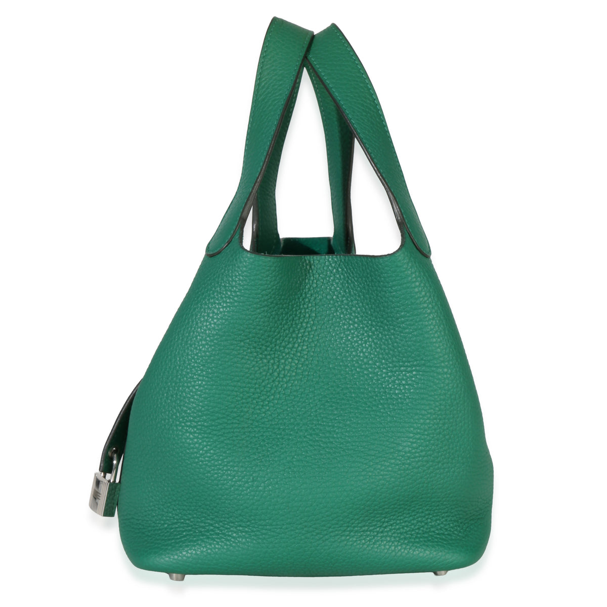 Hermès Vert Vertigo Clemence Picotin Lock 18 PHW Handbag sv