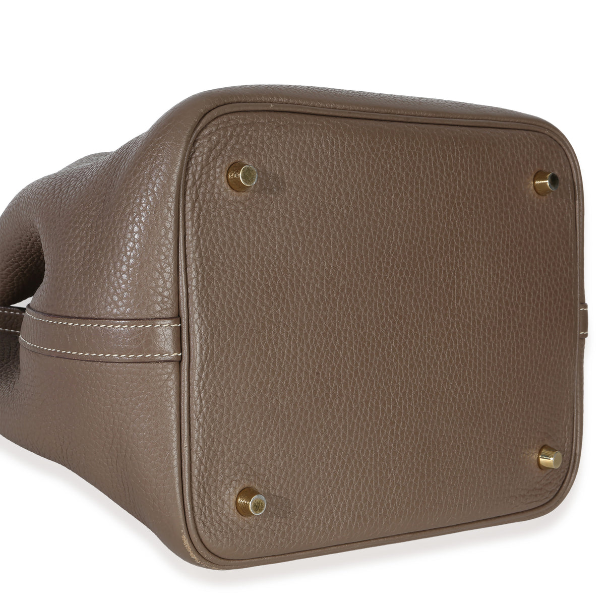 Hermès Etoupe Clemence Picotin Lock 22 GHW Handbag clasp